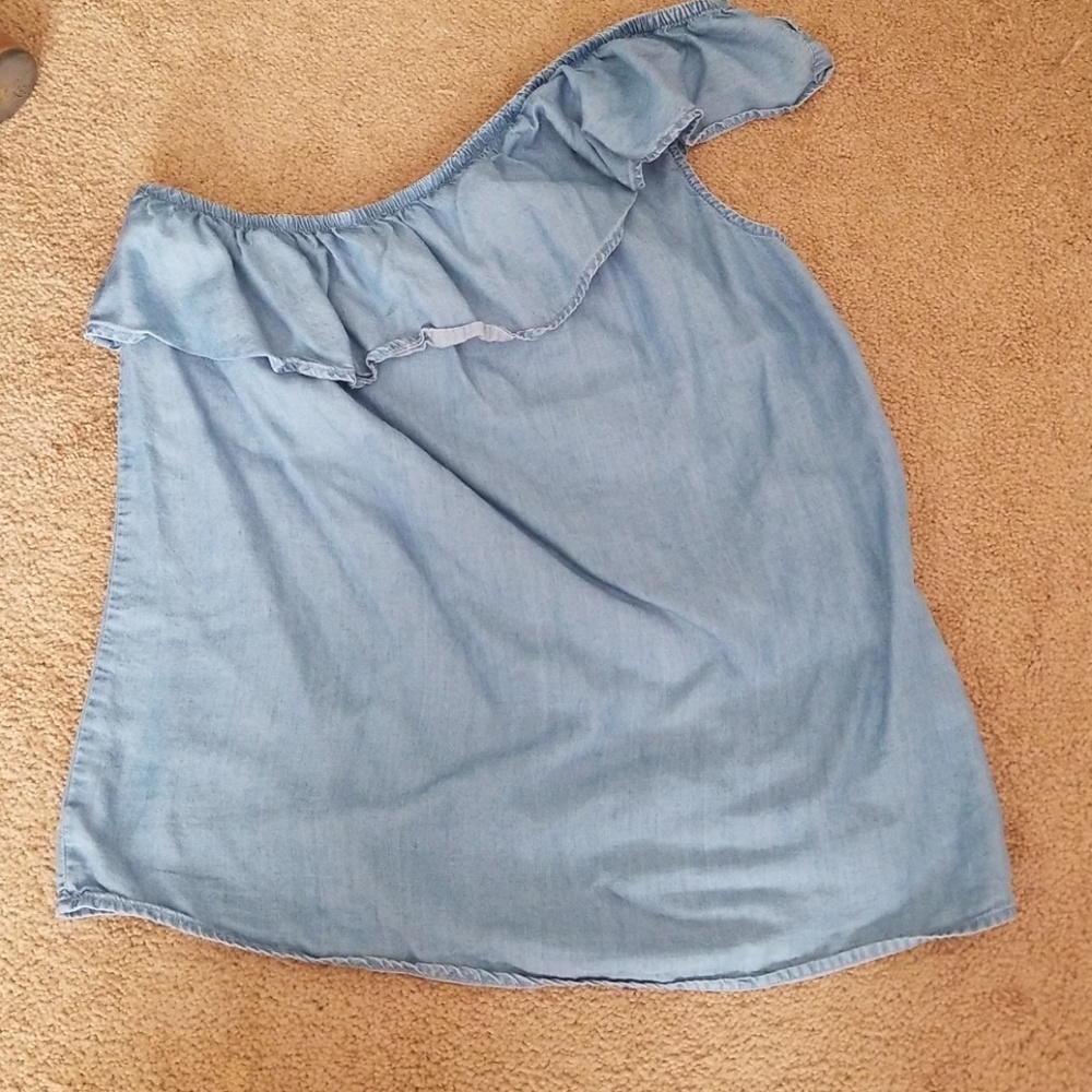 Old Navy ruffle one shoulder blouse